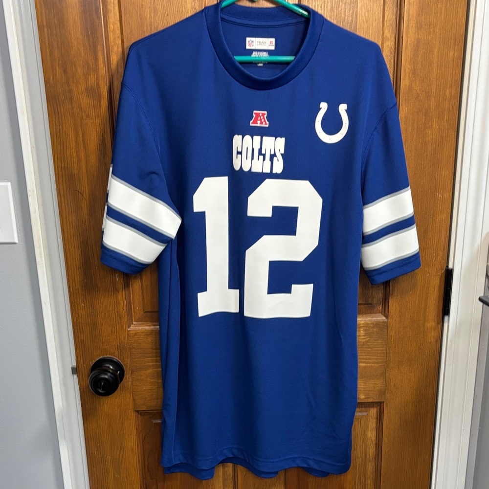 NFL Andrew Luck #12 Colts Game Day Jersey Blue White Women’s Size Large